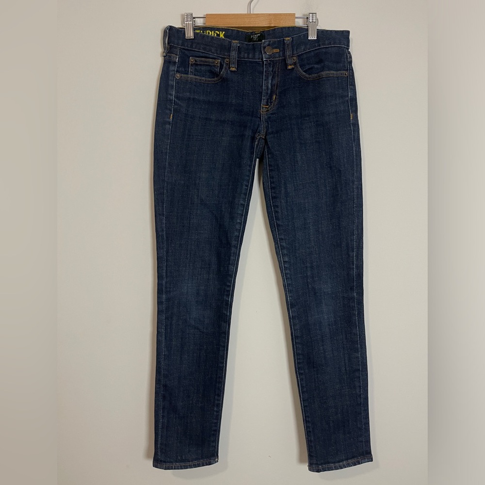 J. Crew Womens Jeans Size 25 Blue Toothpick Straight Leg Dark Denim Bottoms
